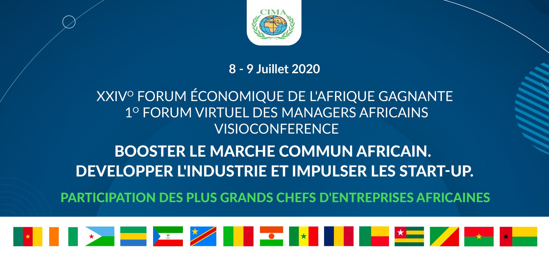 34ème Forum Economique de l’Afrique Gagnante 8-9 juillet 2020 - visio conférence 